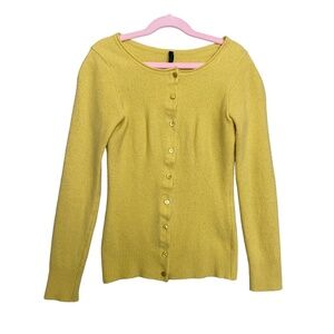 United Colors of Benetton | Girls Bright Yellow Cardigan Sweater | Size: MY